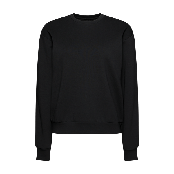 Women's Black Allday Elements Crew Silhouette Angle