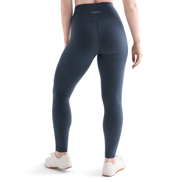 Women's Midnight Heather Matte High-Rise Matte Tight Back Angle