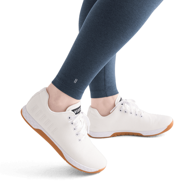 Women's Midnight Heather Matte High-Rise Matte Tight Logo Angle