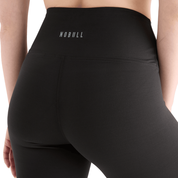 Women's Black Matte High-Rise Matte Tight 28" NOBULL Angle