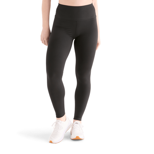 Women's Black Matte High-Rise Matte Tight 28" Front Angle