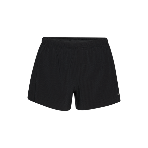 Women's Black Hybrid Short 3" Silhouette Angle