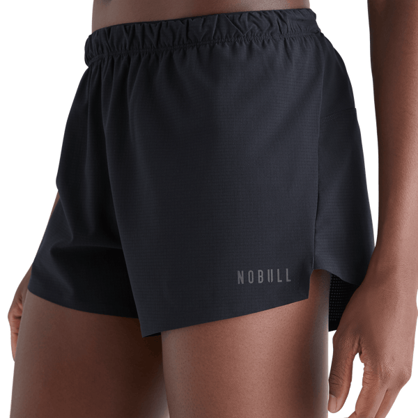 Women's Black Hybrid Short 3" NOBULL Angle