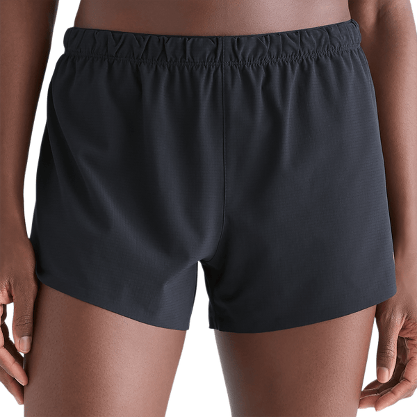 Women's Black Hybrid Short 3" Front Angle