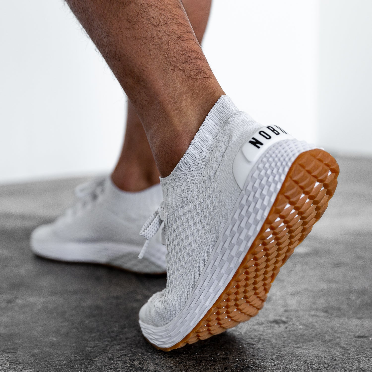 Men's White Allday Knit Shoes | NOBULL