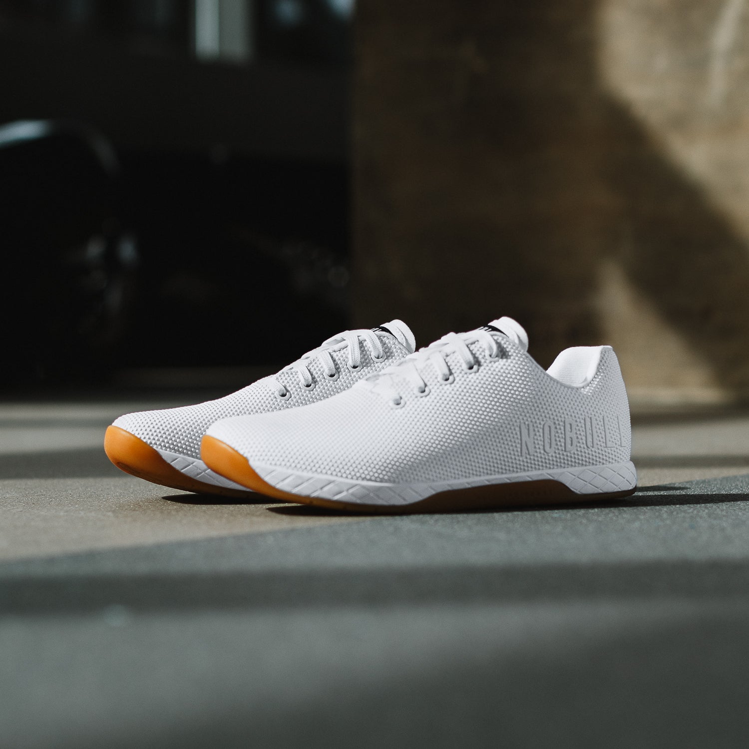 Men's White Gum Outwork Shoes | NOBULL