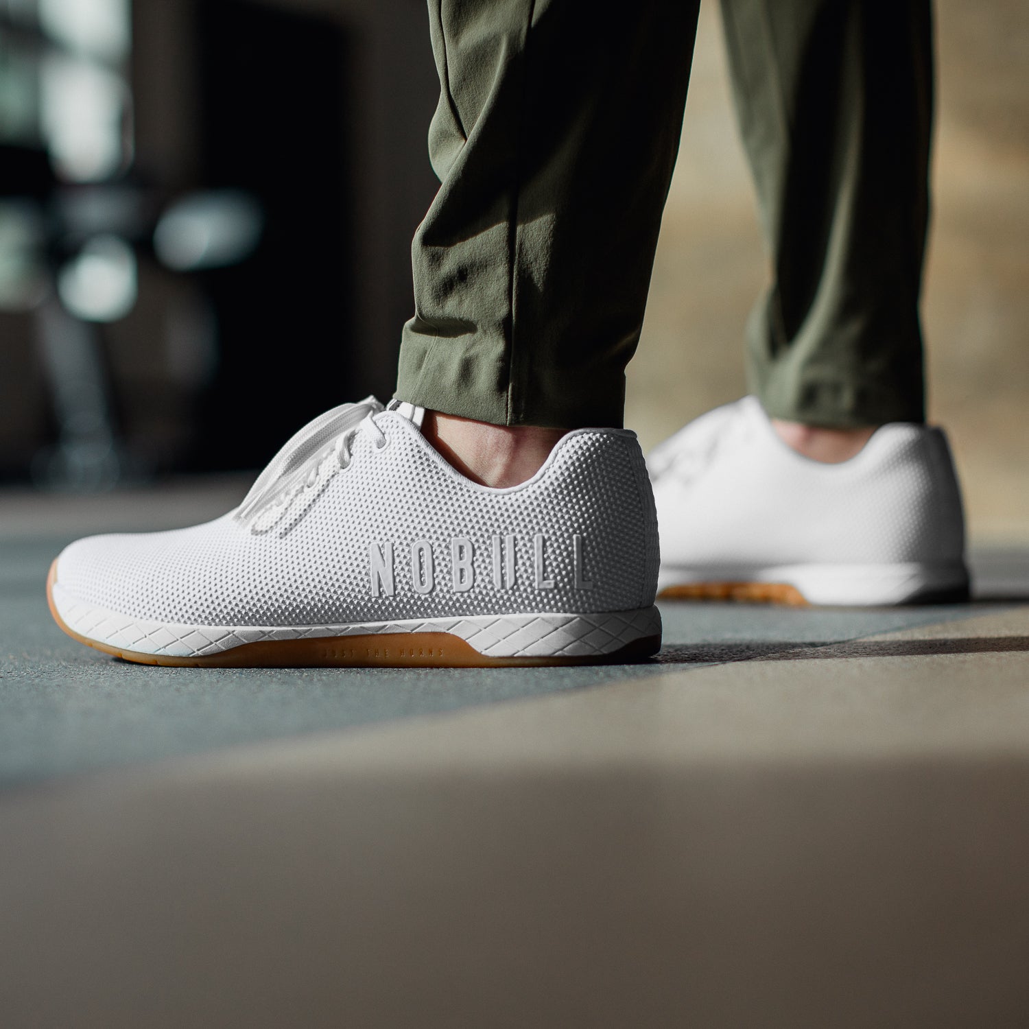 Men's White Gum Outwork Shoes | NOBULL