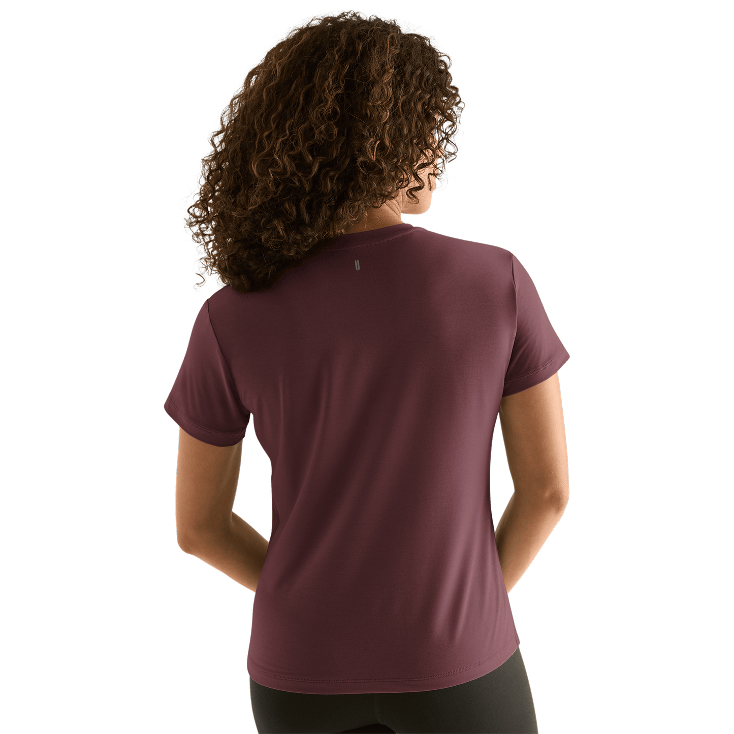 Women's Dark Burgundy NOBULL Tee Back Angle.