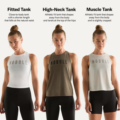 Women's NOBULL Tank Fit Info Graphic PDP.