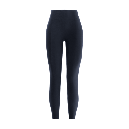 Women's Night Navy High-Rise Matte Tight 25" Silhouette Front Angle.