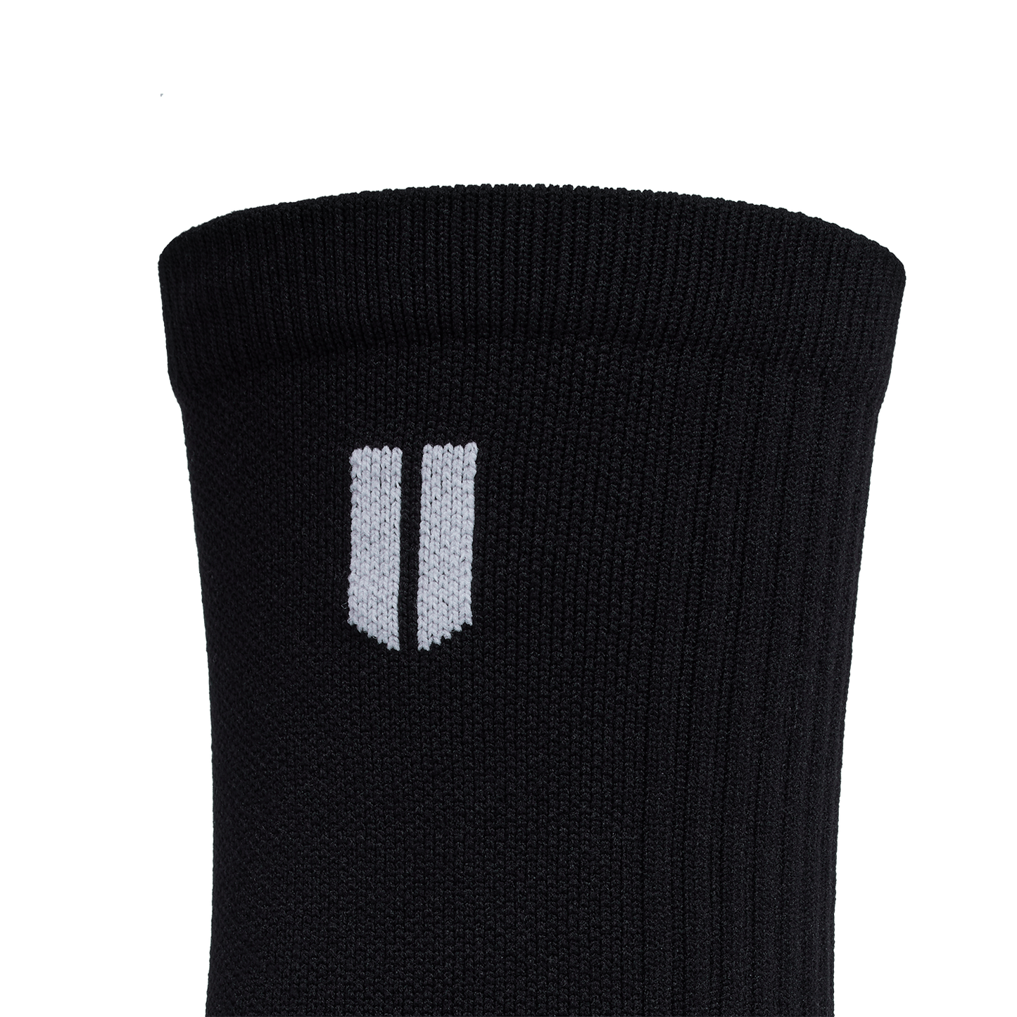 Black Crew Performance Sock Detail Angle.