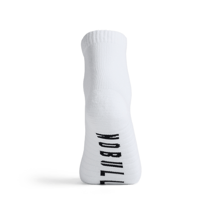 White Everyday Crew Sock Back Angle.
