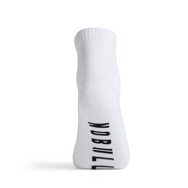 White Everyday Crew Sock Back Angle.