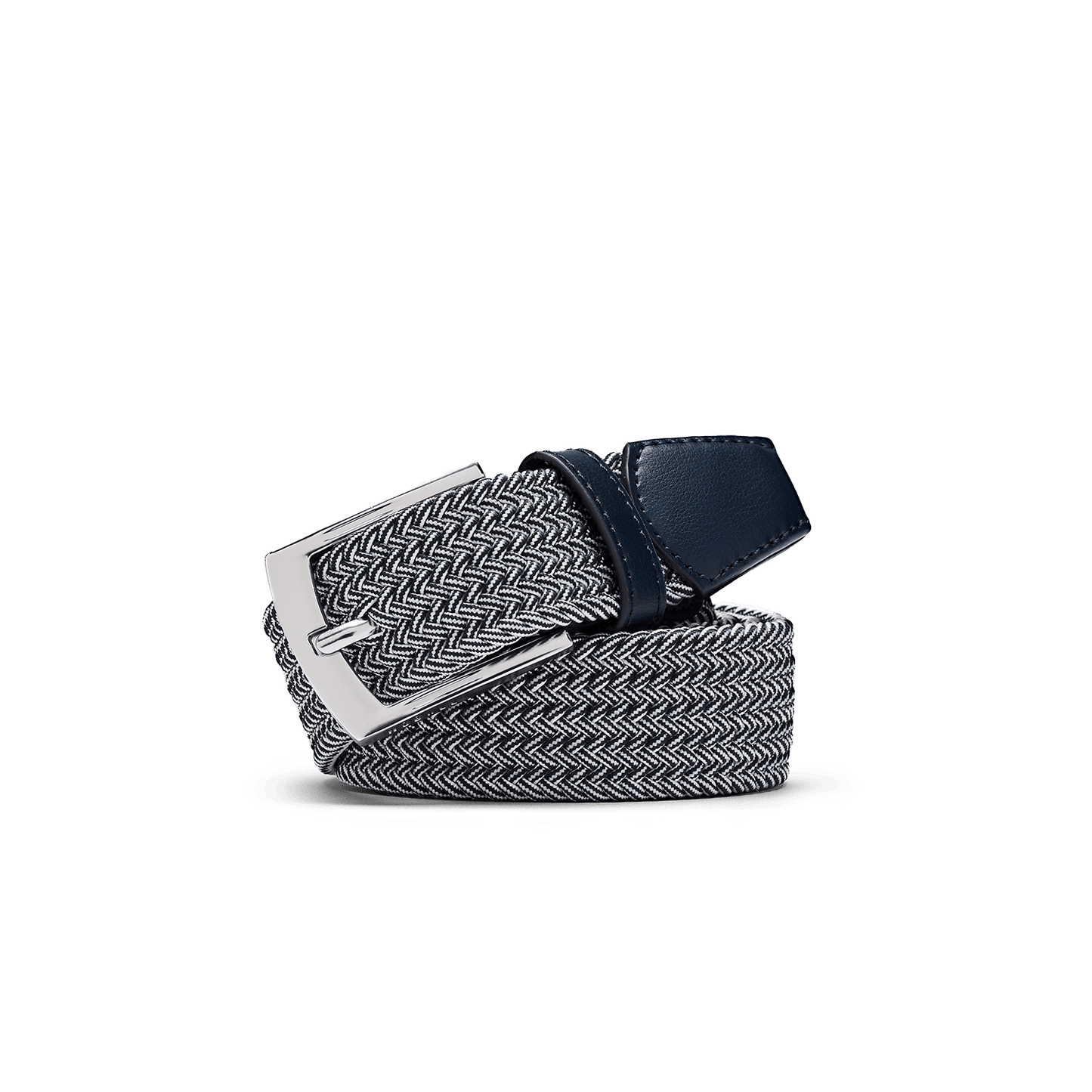 Made to Move Navy Belt Front Angle.