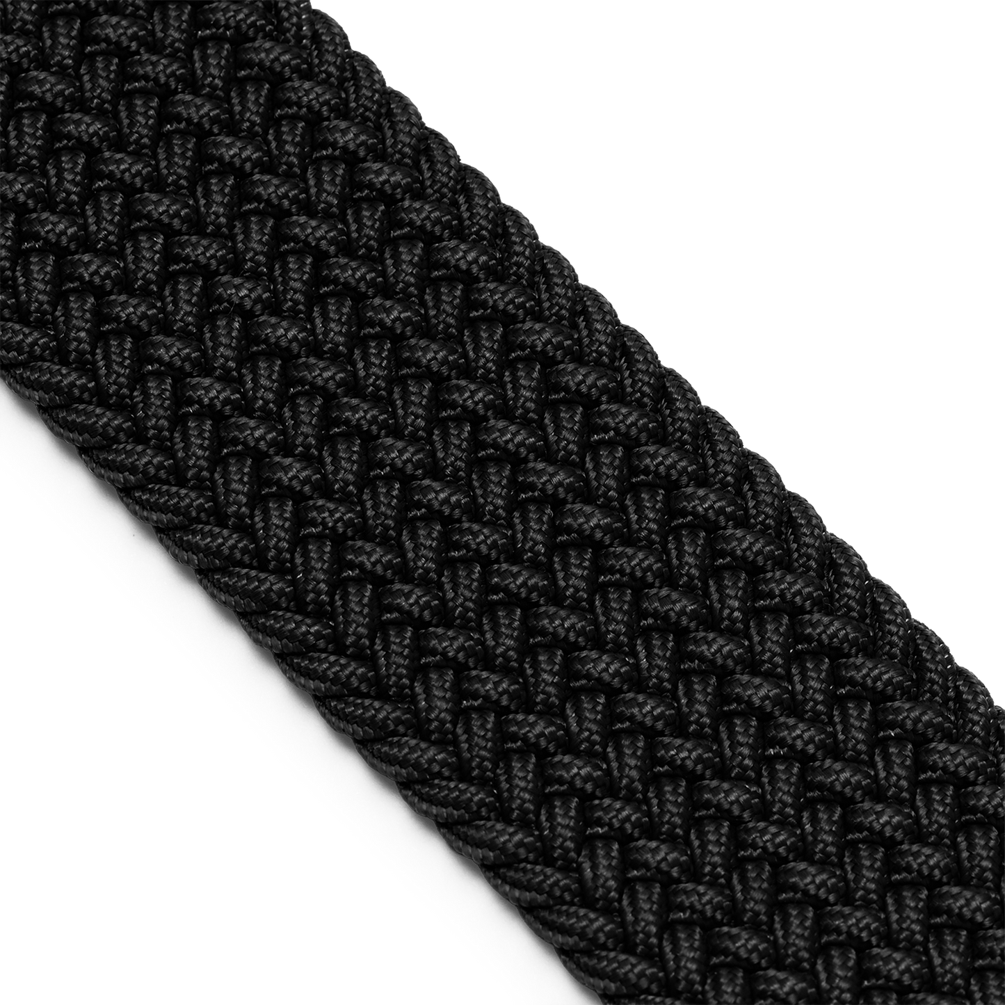 Made to Move Belt Black Fabric Detail Angle.