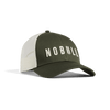 NOBULL Low Profile Trucker Hat Shadow Olive Mineral White