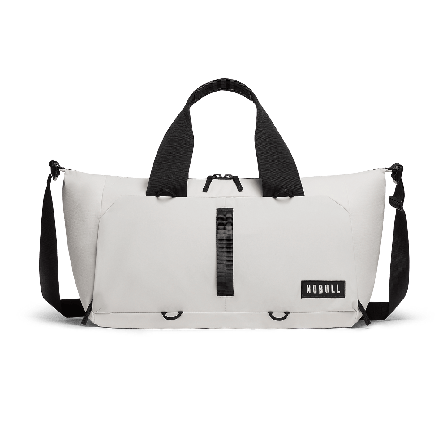 NOBULL White Gym Bag Front Angle.