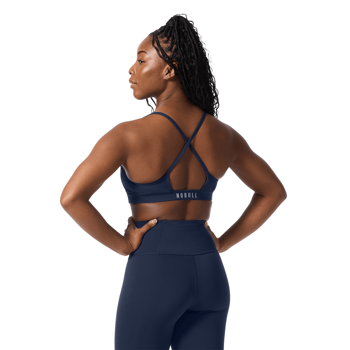 Drive Night Navy Thin Strap Bra Back Angle.