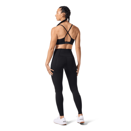 Drive Black Thin Strap Bra Back Full Body Angle.