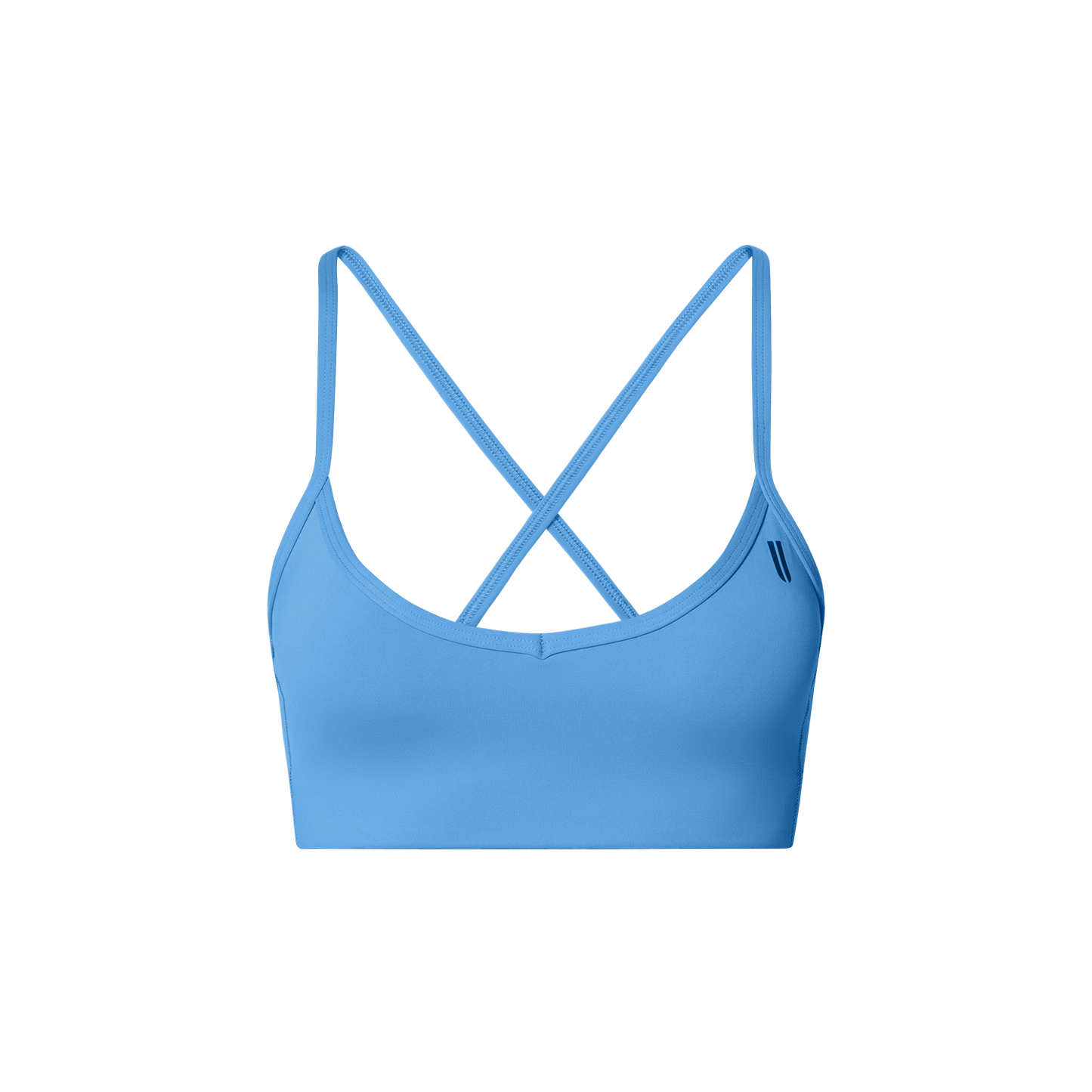 Drive Light Blue Thin Strap Bra Front Silhouette Angle.