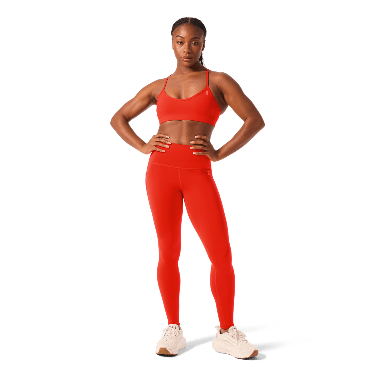 Women's Cayenne Drive Thin Strap Bra Front Full Body Angle.