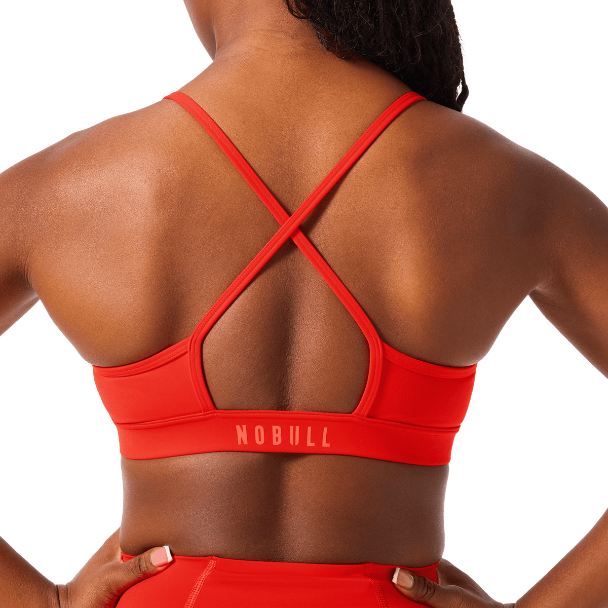 Women's Cayenne Drive Thin Strap Bra Back Upper Body Angle.
