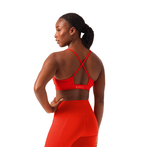 Women's Cayenne Drive Thin Strap Bra Back Upper Body Angle.
