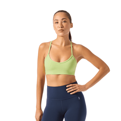 Pear Drive Thin Strap Bra Front Upper Body Angle.