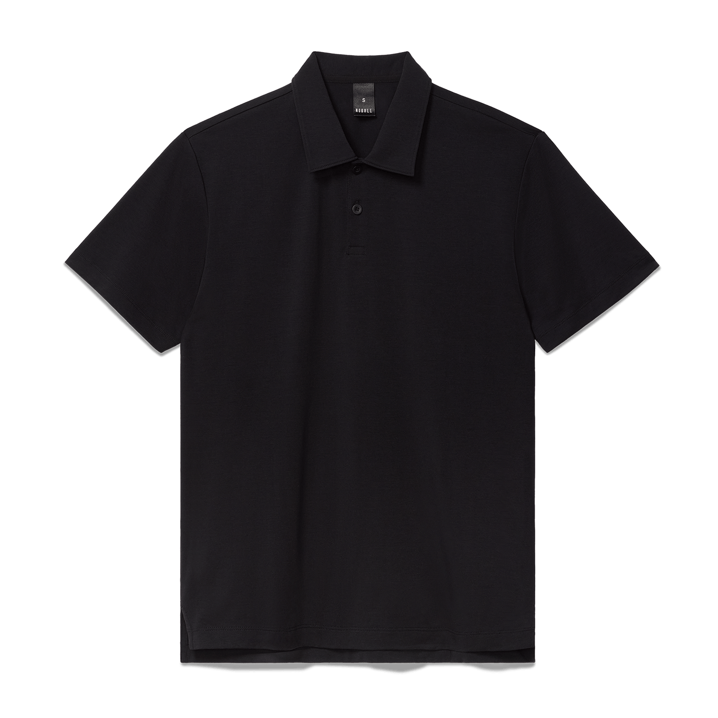 Black Men's Public Rec Adapt Polo Flat Lay Angle.