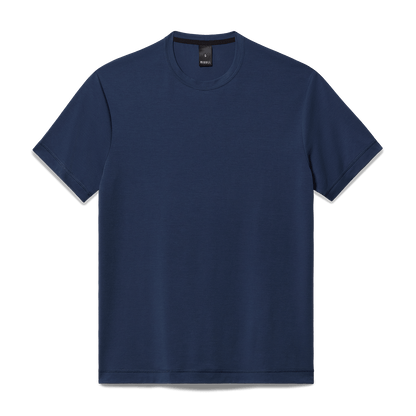 Navy Public Rec Adapt Tee Flat Lay Angle.
