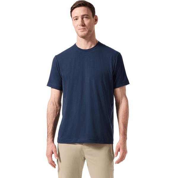 Navy Public Rec Adapt Tee Front On Body Angle.