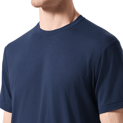 Navy Public Rec Adapt Tee Front Detail Angle.