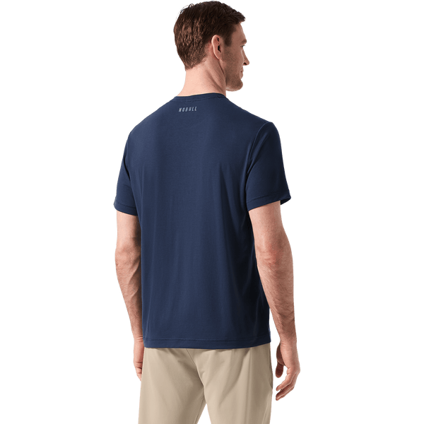 Navy Public Rec Adapt Tee Back On Body Angle.