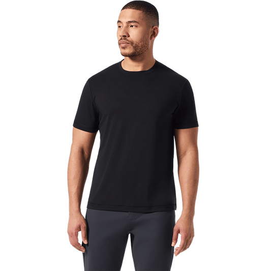 Black Public Rec Adapt Tee Front On Body Angle.