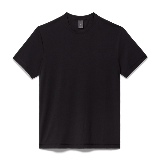 Black Public Rec Adapt Tee Lay Flat Angle.