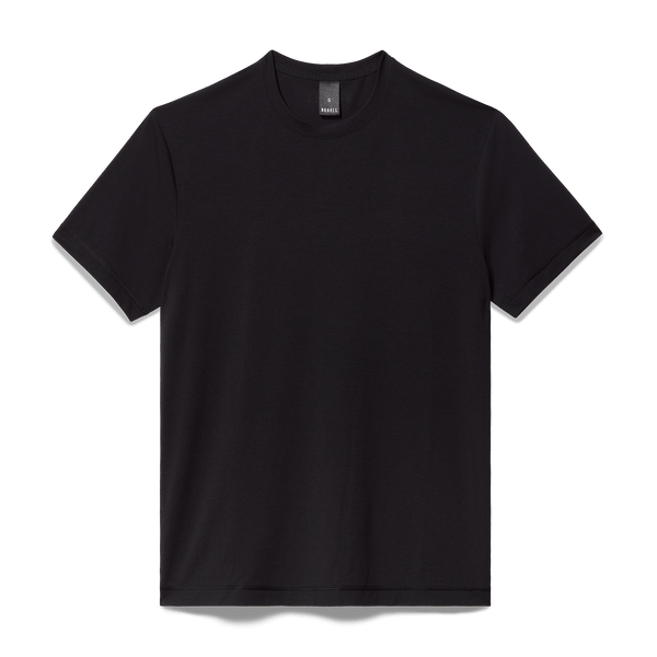 Black Public Rec Adapt Tee Lay Flat Angle.