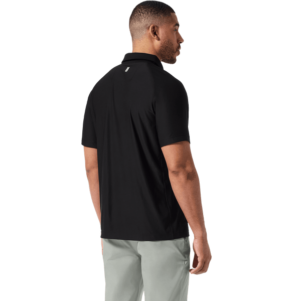 Men's Black Public Rec All Fore It Polo Back On Body Angle.