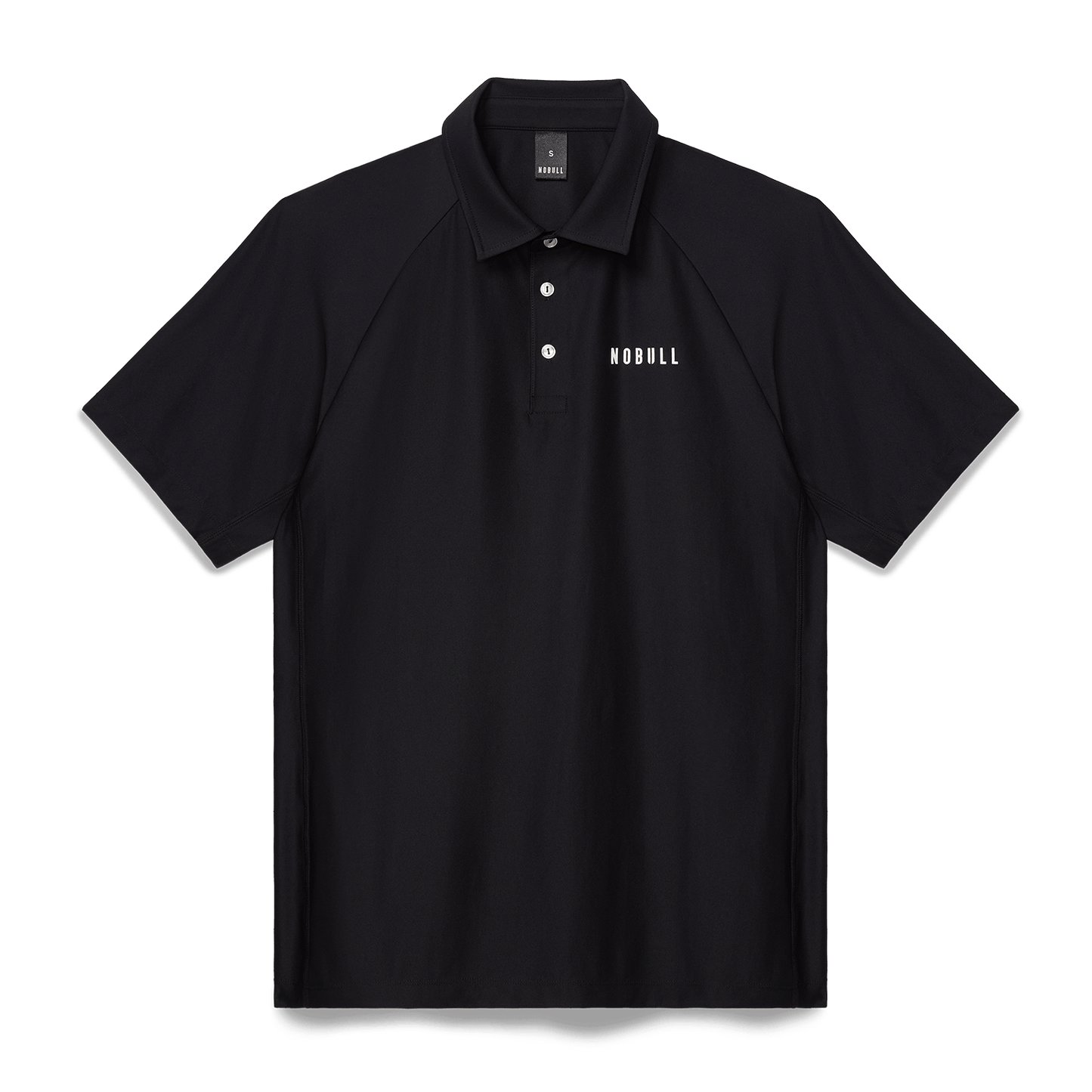 Men's Black Public Rec All Fore It Polo Flat Lay Angle.