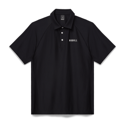 Men's Black Public Rec All Fore It Polo Flat Lay Angle.