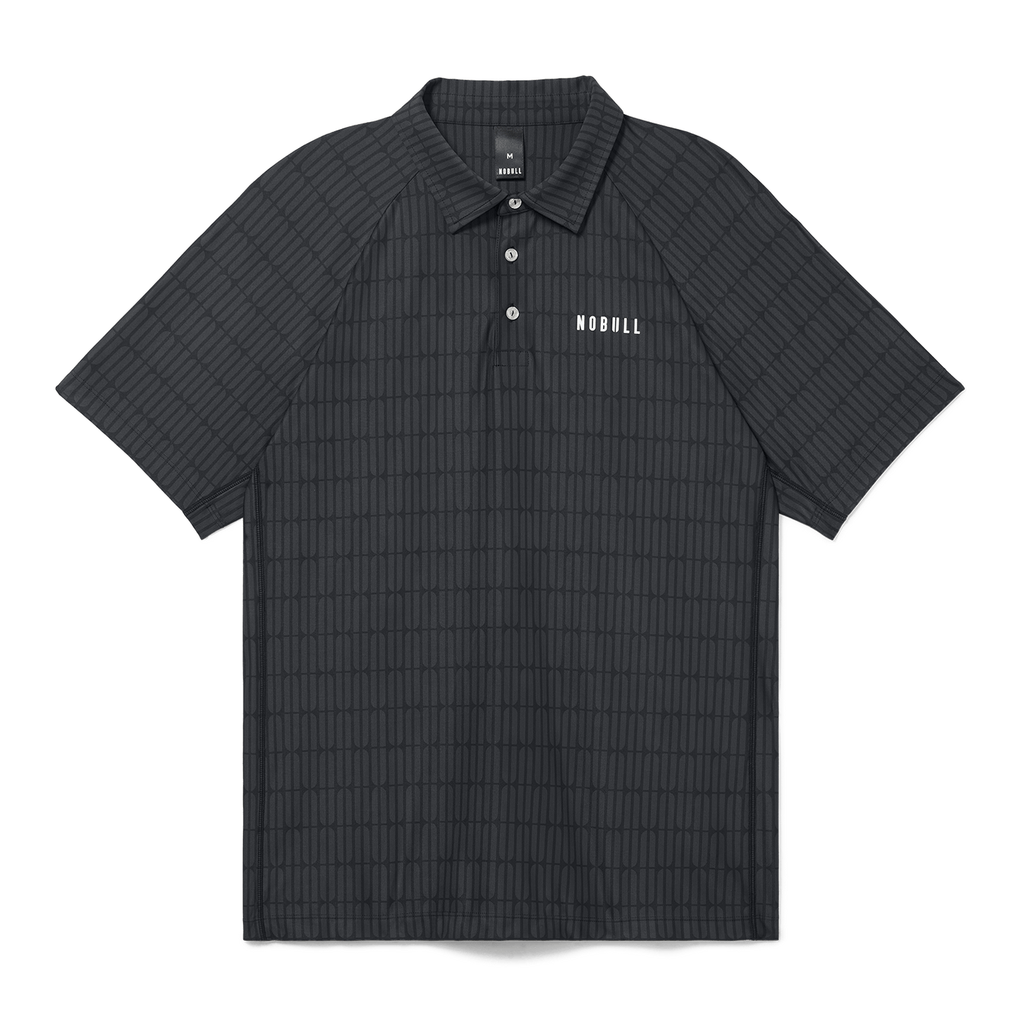 Black U Repeat All Fore It Polo Flat Lay Angle.