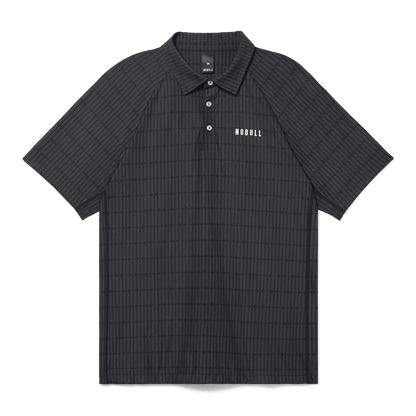 Black U Repeat All Fore It Polo Flat Lay Angle.