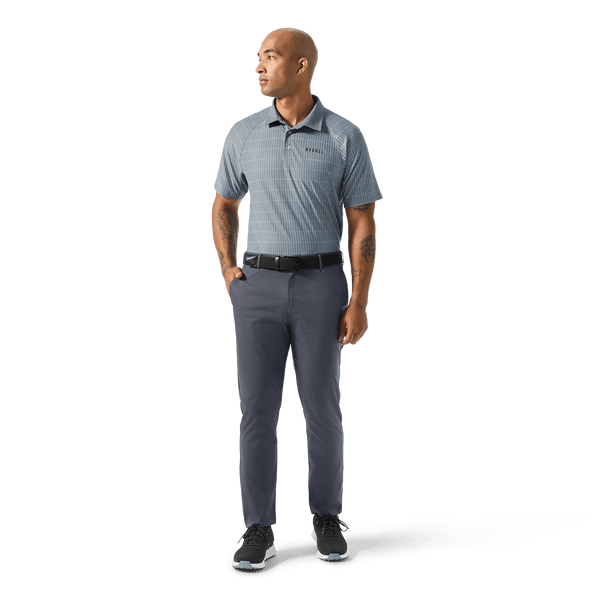 Stone U Repeat All Fore It Polo Front Full Body Angle.