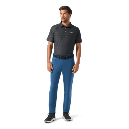 Black U Repeat All Fore It Polo Front Full Body Angle.