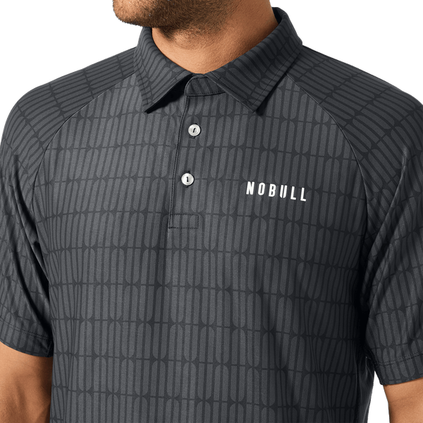 Black U Repeat All Fore It Polo Detail Angle.