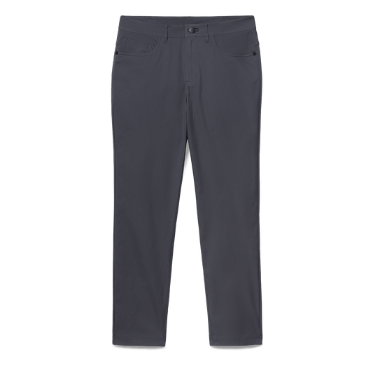 Slate Public Rec Men's Dealmaker 5-Pocket Pant Flat Lay Angle.