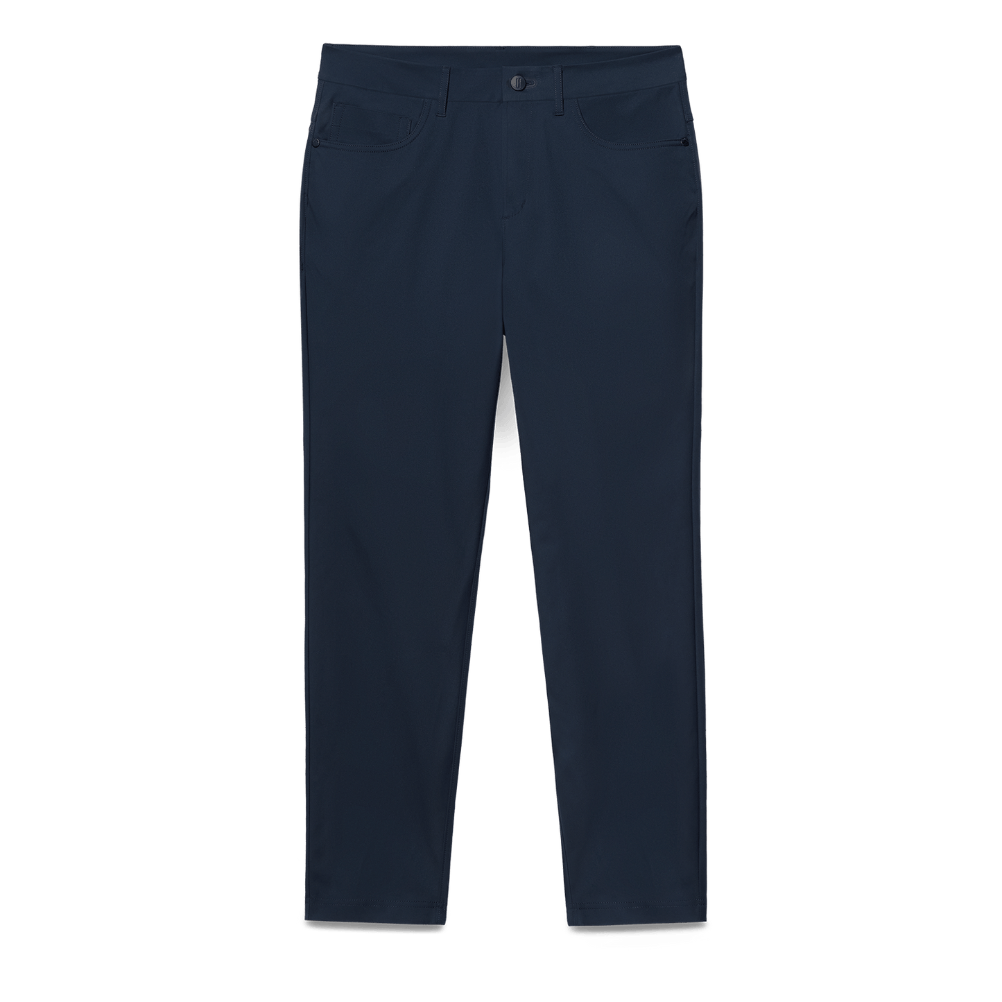 Navy Men's Public Rec Dealmaker 5-Pocket Pant Flat Lay Angle.