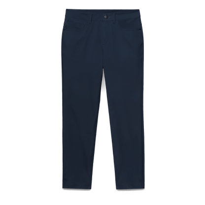 Navy Men's Public Rec Dealmaker 5-Pocket Pant Flat Lay Angle.