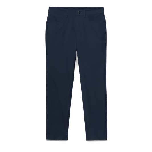 Navy Men's Public Rec Dealmaker 5-Pocket Pant Flat Lay Angle.