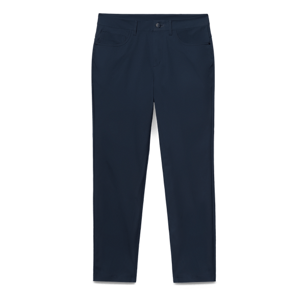 Navy Men's Public Rec Dealmaker 5-Pocket Pant Flat Lay Angle.