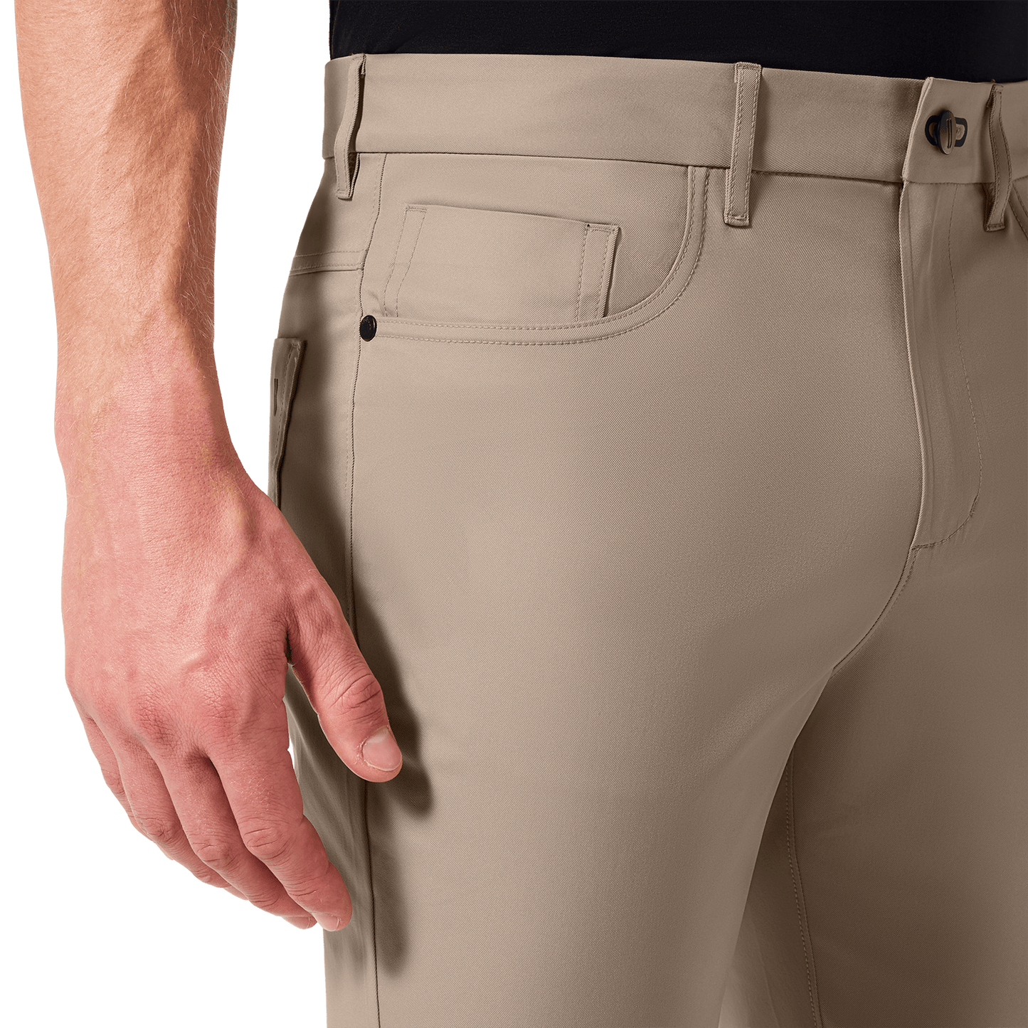 Sand Public Rec Men's Dealmaker 5-Pocket Pant Pocket Detail Angle.